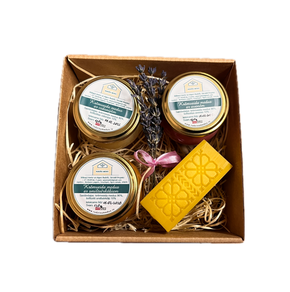 Gift Set “Beautiful Jar Trio with Candle and Lavender”